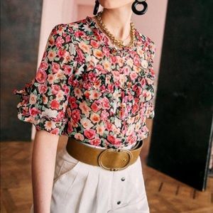 NWT Sezane Blouse Fleurine